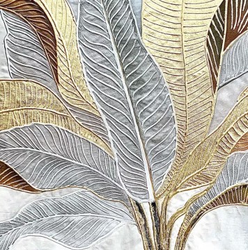  wand - Goldblatt Detail Wandkunst Minimalismus Textur